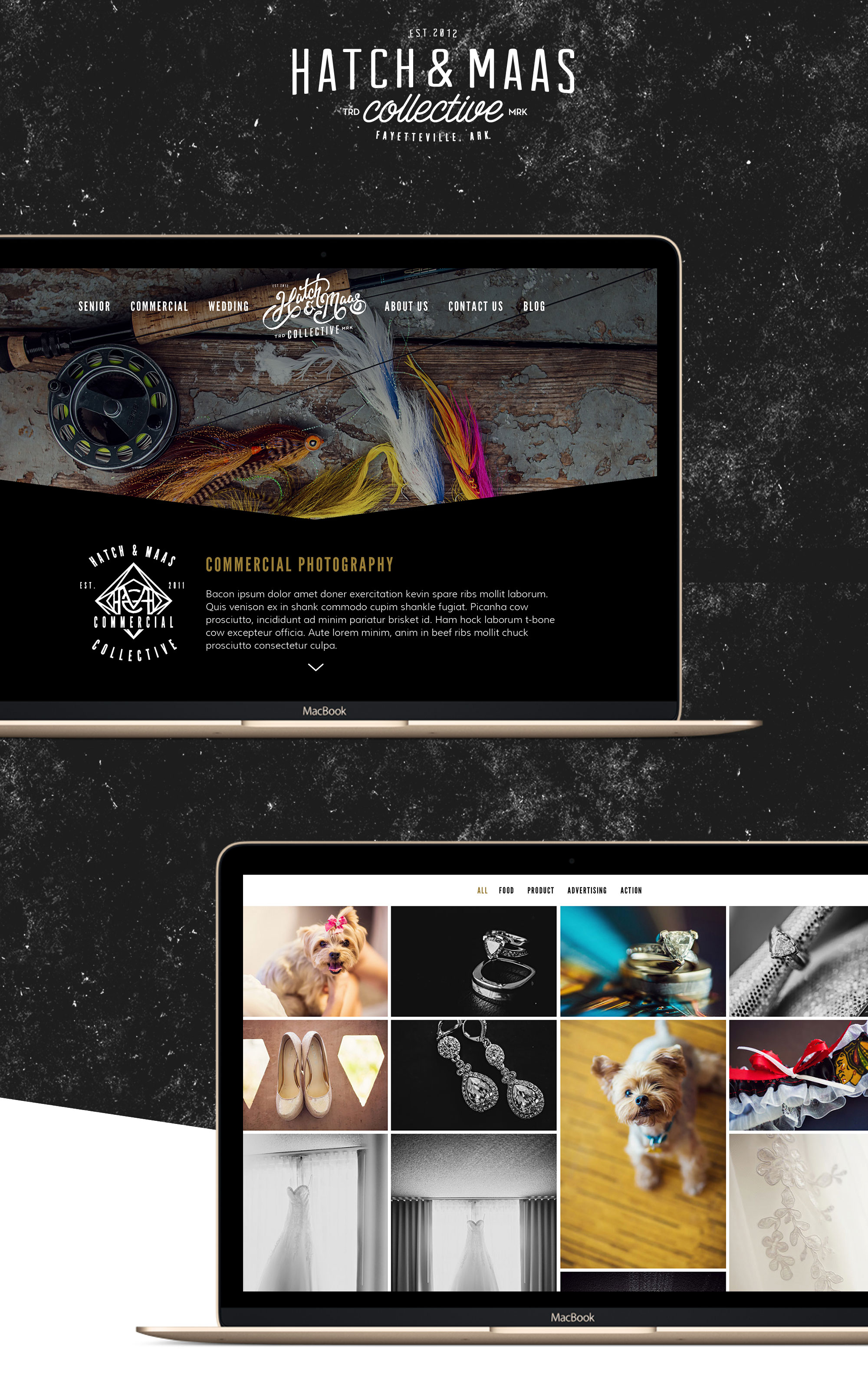 hatch & maas website desktop screens
